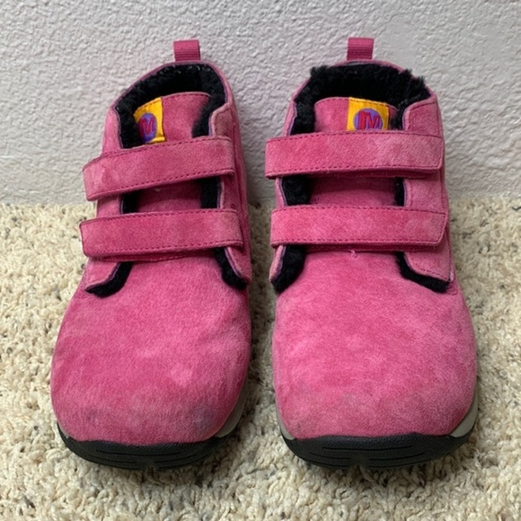 Merrell  Pink Faux Fur Lined Double Strap Boots Sz 5.5 - Picture 8 of 10